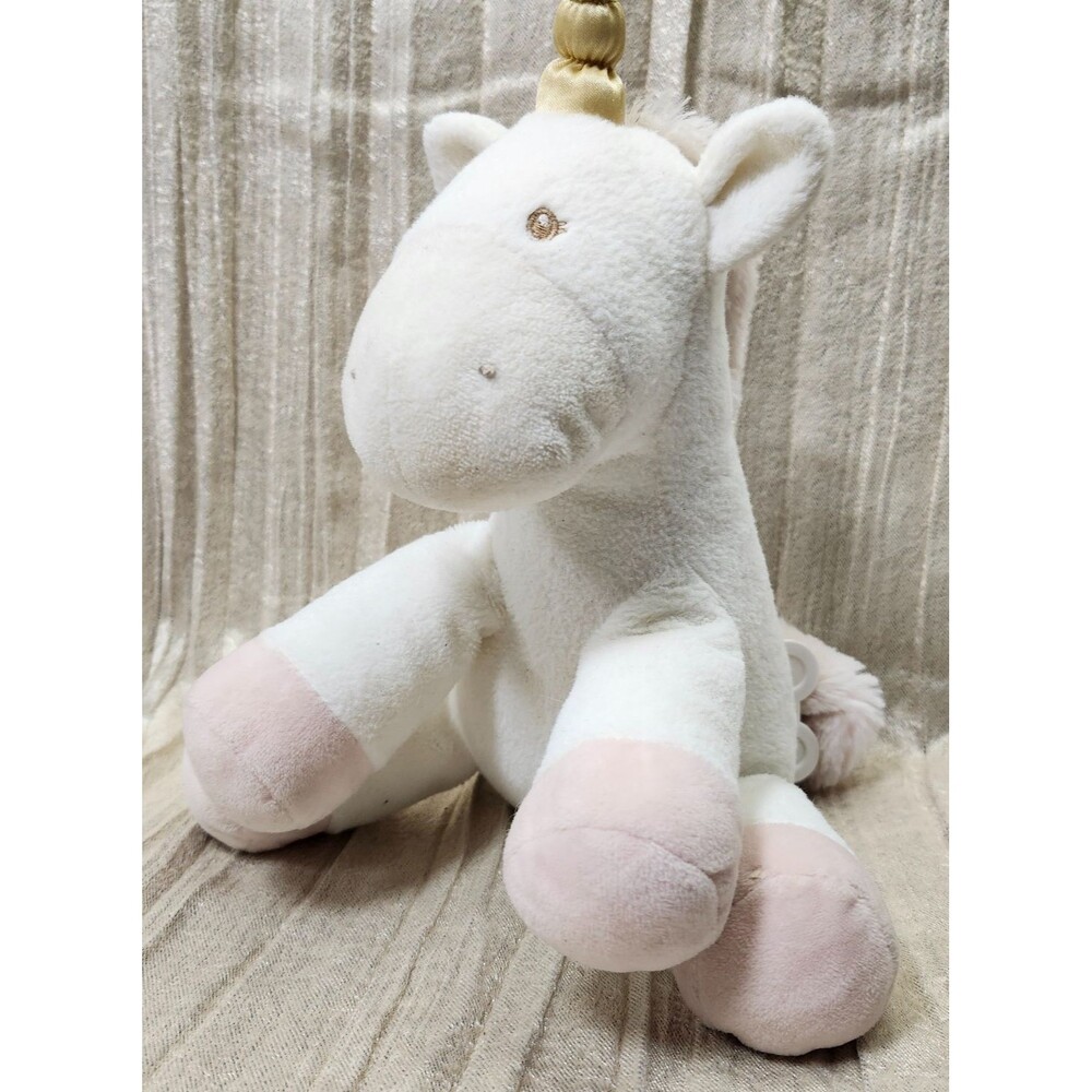 Baby Gund Luna Pink White Plush Unicorn Musical Wind Up Lullaby Sleep Snuggle